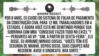 Fui Demitido Por Uma Planilha De Um MBA — E Minha Vingança No Salário Da Construção Explodiu