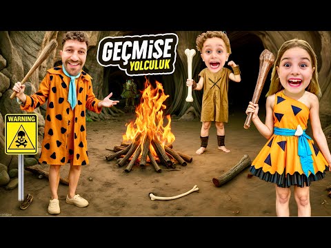 NORTH ELİF ADVENTURE IN THE STONE AGE!! ESCAPE TO THE TIME TUNNEL!! SURVIVE IN THE CAVE!!