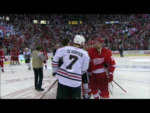 Darren Helm OT Winner + Postgame Hawks @ Wings Game 5 WCF