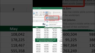 Freeze or lock rows and columns in Excel