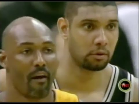 Karl Malone (Age 40) shuts down Tim Duncan - 2004 NBA WCSF
