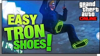 GTA Online: TRON SHOES Glitch In 3 Easy Steps! Solo Modded Outfit