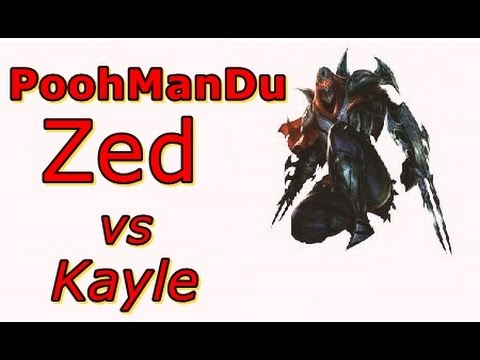 LOL Pro - PoohManDu Zed vs Kayle - Korea SoloQ - Highlights