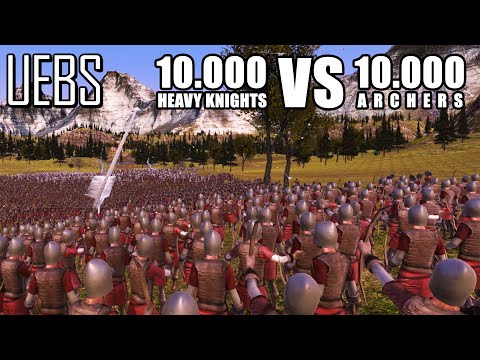 Medieval: 10.000 Heavy Knights VS 10.000 Archers | Ultimate Epic Battle Simulator UEBS 4K