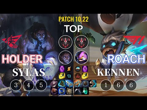 RW Holder Sylas vs T1 Roach Kennen Top - KR Patch 10.22