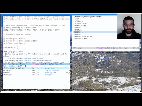 Emacs: introduction to my 'beframe' package