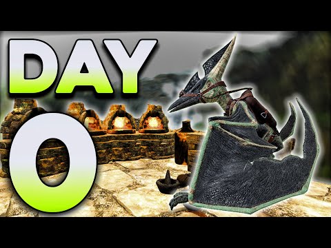 Joining a RANDOM Tribe Day 1 and Claiming Highlands Cave! - ARK PvP