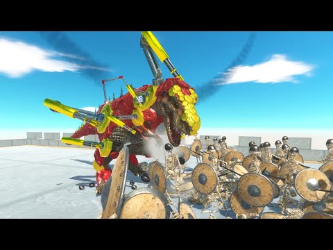 IRON T-rex Super Dinosaur Fighting The Every Army - New Update Animal Revolt Battle Simulator