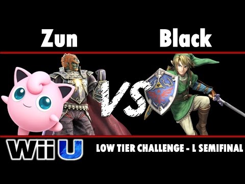Smash 4 Wii U Low Tier Challenge | Zun (Jigglypuff/Ganon) vs Black (Link) Loser's Semifinal