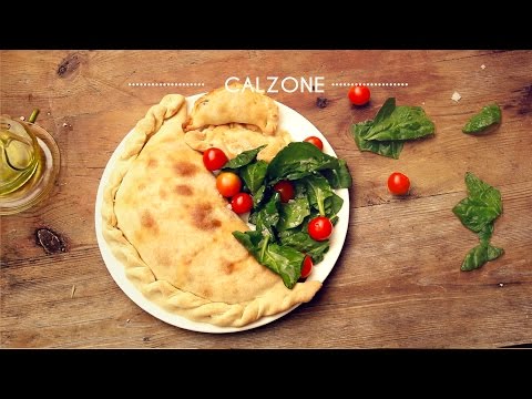 Pizza calzone de setas y espinacas