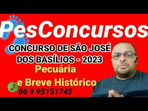 CONCURSO DE SÃO JOSÉ DOS BASÍLIOS - MA 2023 (Pecuária e Breve histórico).
