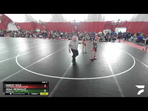 65-70 Lbs Semifinal - Meika Meinholdt, Pardeeville Boys Club Youth Wrestling Vs Hadley Vold, Team