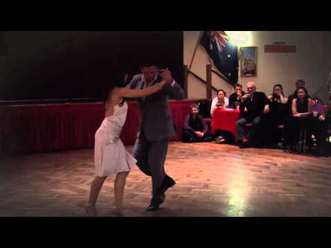  Fabian Peralta  and  Lorena Ermocida  are  dancing  to  the  tango  "  Nido Gaucho  "  by  Carlos di Sarli