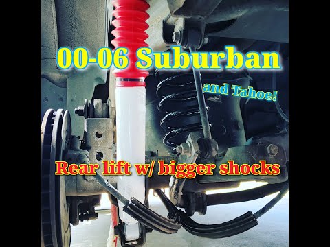 Suburban Rear lift with heavy duty springs and Rancho lift shocks