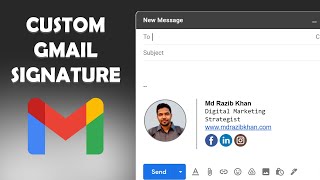 Easy steps to create Gmail signature with icons and image 2023| Gmail signature template download