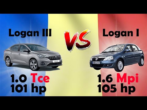 Dacia Logan 1 VS Logan 3 (1.0 Tce LPG 101hp VS 1.6 Mpi 105hp) Acceleration test