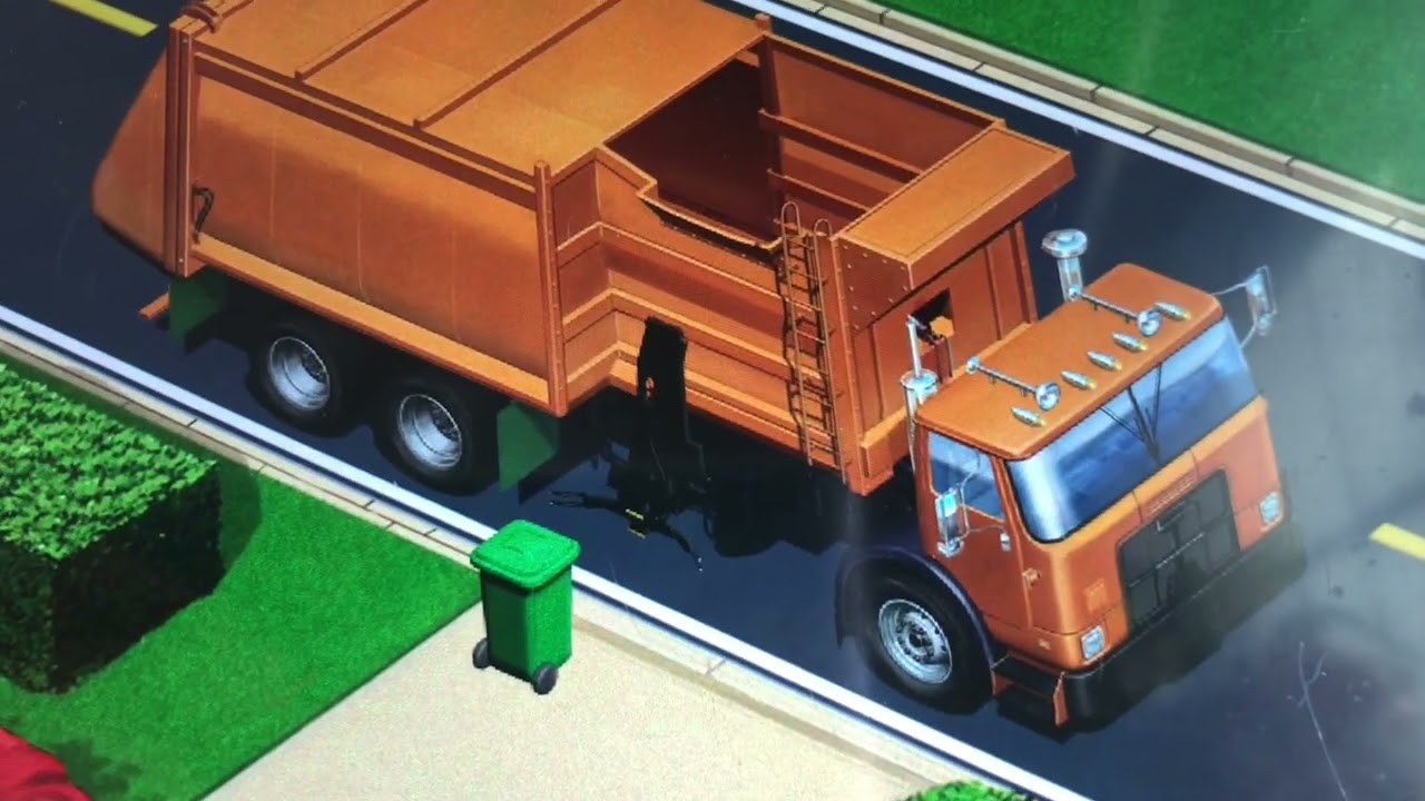 Kids Vehicles: City Trucks And Buses Garbage Truck