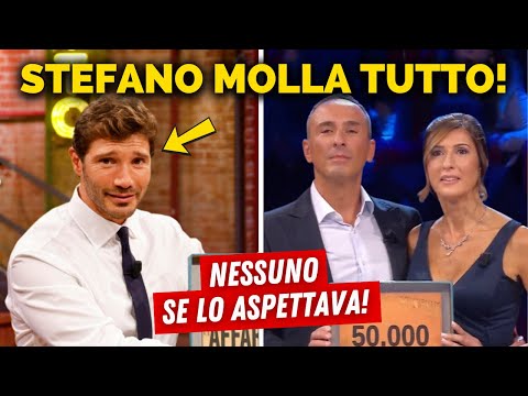 Plot twist: Stefano De Martino drops everything live and the audience goes wild