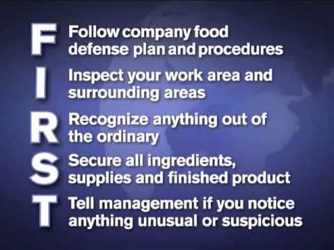 Employees are the FIRST Line of Food Defense (English)