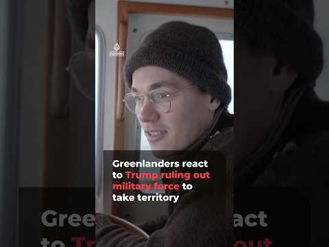 Relieved, sceptical, insulted: Greenlanders react to Trump at Davos | AJ #shorts