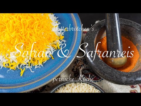 Safran Safranreis crunchy | persischer/iranischer Reis | Reis kochen | برنج زعفرانی | Butterbrötchen