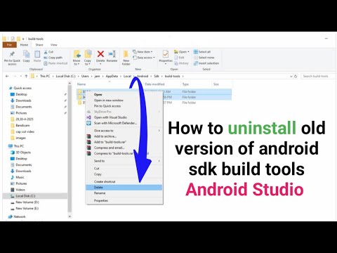 How to uninstall old version of android sdk build tools