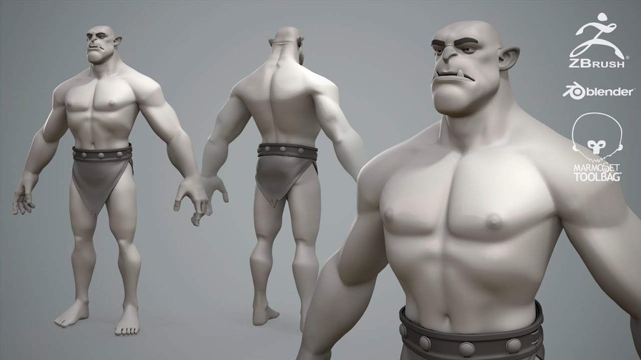 Cartoon Fantasy Orc character Gralnok