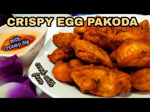 Crispy Egg Pakoda With Creamy Dip | Best Egg Snack Recipe In Hindi With English Subs | Cook With Fem