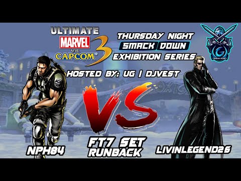 UMVC3 Thursday Night Smackdown Exhibition Series - NPH84 VS livinlegend26 FT7 Set Runback