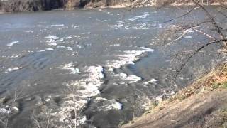 preview picture of video 'Standing Waves Below Cohoes Falls'
