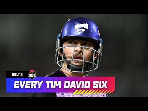 Every Tim David SIX In Incredible BBL Season | #BBL14