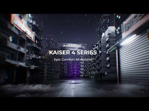 Žaidimų kėdė AndaSeat Kaiser 4 XL, violetinės spalvos, medžiaga: eko oda video