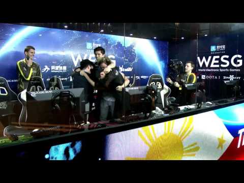 TNC / Pinoy celebrating wins against Alliance - WESG 世界电子竞技运动会 2016 Semifinal