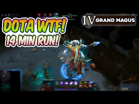 Dota 2 -WTF Run 14 Min Only T4 Grand Magus  -Aghanim Labyrinth Trail