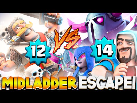 DESTROYING OVERLEVELED NOOBS ON MID LADDER😈-Clash Royale-