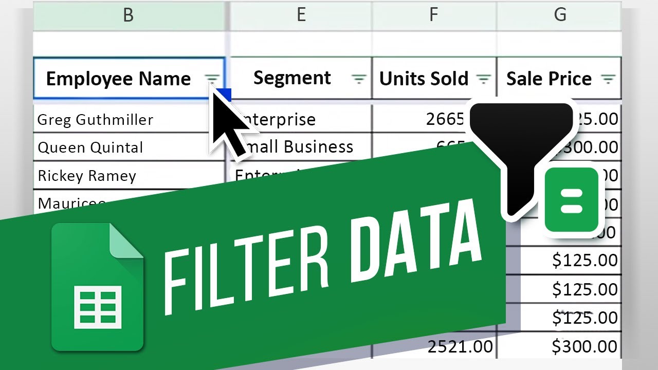 How to Filter Spreadsheet Data in Google Sheets | How to Create Filters in Google Sheets