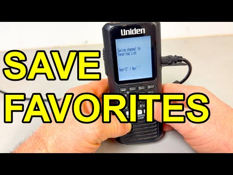 Uniden BCD436HP Save Favorites From Scanner