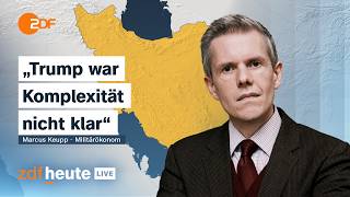 So hat Trump den Iran-Krieg unterschätzt | Militärökonom Keupp bei ZDFheute live
