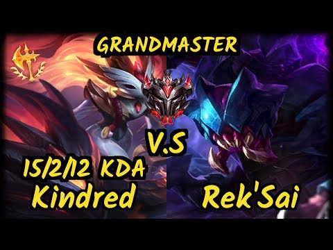 G2H Lamabear (KINDRED) vs REK'SAI - 15/2/12 KDA JUNGLE GAMEPLAY - EUW Ranked GRANDMASTER