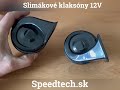 Klaksón 12V - slimáky čierne (2ks) - Video Youtube