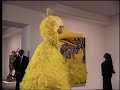 Classic Sesame Street Museum Of Modern Of Art Pollock Painting With Big Bird And Baby Bear