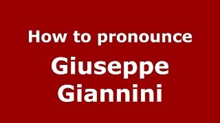 How to pronounce Giuseppe Giannini