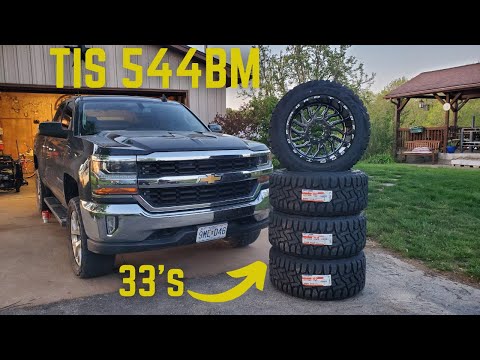 Installing TIS 544BM 20x12 -44 Wheels on a 2017 Chevy Silverado 1500