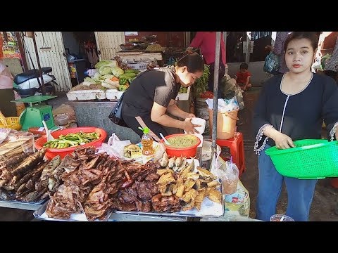Food View In Old Market - My Walking Around Market  In The Morning - Asian Market Food