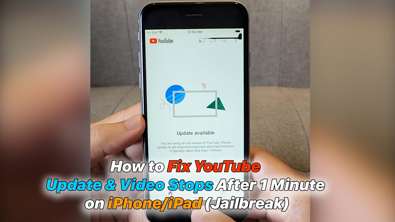How to Fix YouTube Update & Video Stops After 1 Minute on iPhone/iPad (Jailbreak)