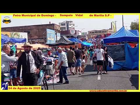 Tv Educativa passeia pela Feira Municipal da Avenida Sampaio Vidal de Marília SP 25 Agosto de 2.025