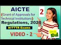 AICTE Regulations 📚 NITTTR 📒 ASO 📔 SSA Section Officer - II, Video - 2