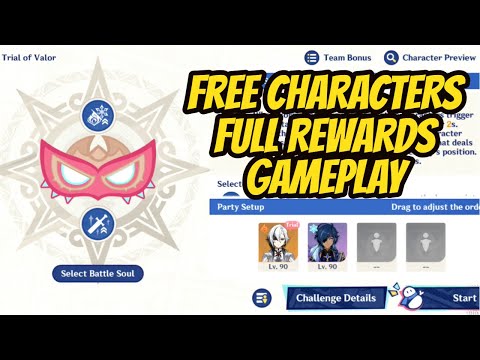 [Part 3] Trial of Valor Full Rewards Gameplay Using Free Characters Only | Genshin Impact On Mobile