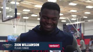 Zion Williamson on his status for Wednesday, watching his teammates | New Orleans Pelicans