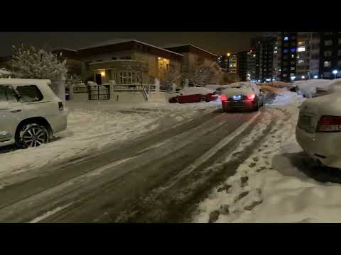 Snow Walk Sulaimani 21st Jan 2022. Part 1. پیاسە کردن بە ناو بەفردا لە سلێمانی ٢١ی بەفرانبار ٢٠٢٢